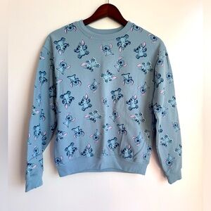 Disney LILO & Stitch Blue Sweatshirt women’s XS Cotton‎ blend Blue pullover